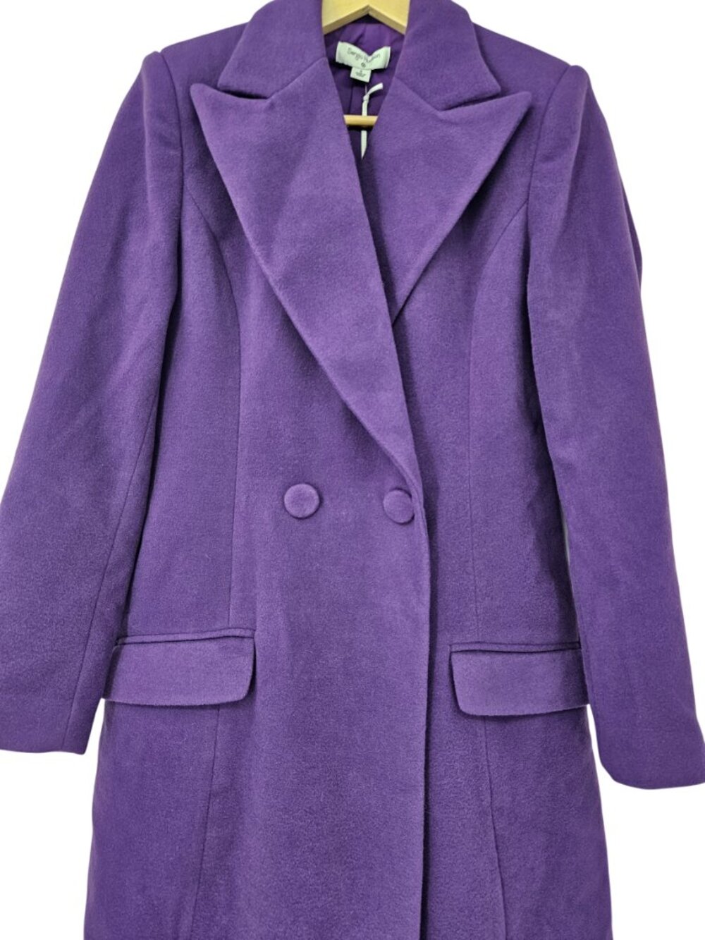 Sergio Hudson Target Long Coat Trench Coat Purple Women's Size S NEW Mob Wife - Picture 4 of 15